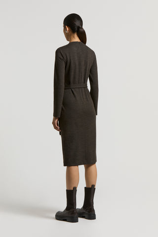 Fluid cotton wool jersey dress