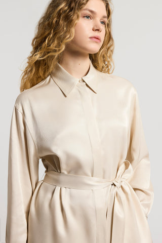 Fluid viscose twill shirt