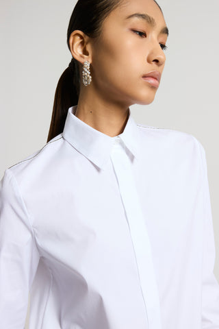 Stretch cotton poplin shirt