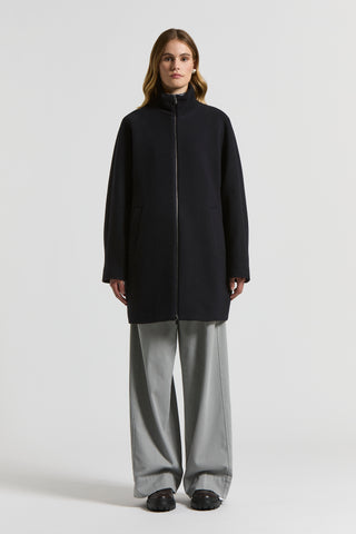 Cashmere and viscose coat