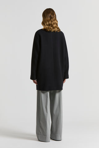 Cashmere and viscose coat