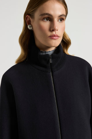 Cashmere and viscose coat