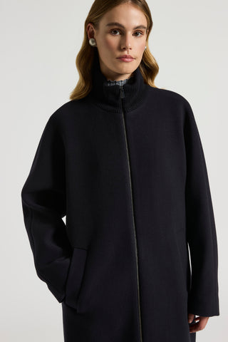 Cashmere and viscose coat