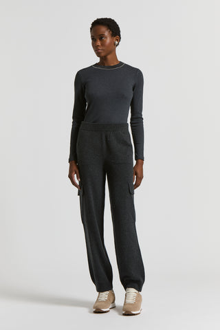 Silk and cashmere trousers