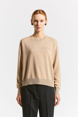 Wool, silk, cashmere and viscose sweater