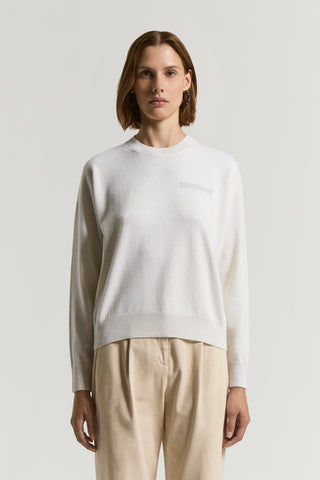 Cashmere, silk and wool yarn sweater