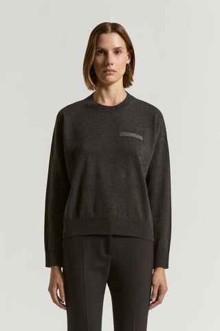 Cashmere, silk and wool yarn sweater