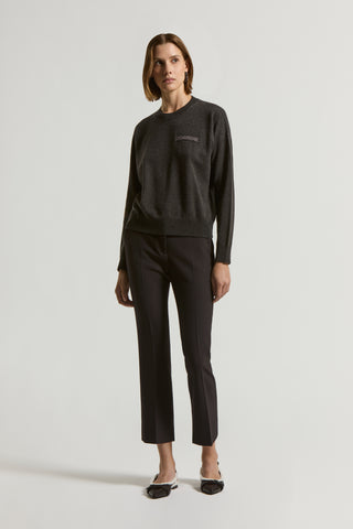 Cashmere, silk and wool yarn sweater