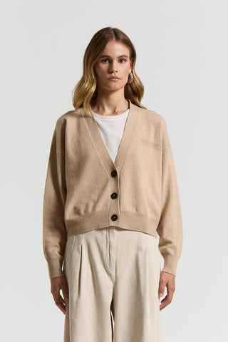 Cashmere, silk and wool yarn sweater