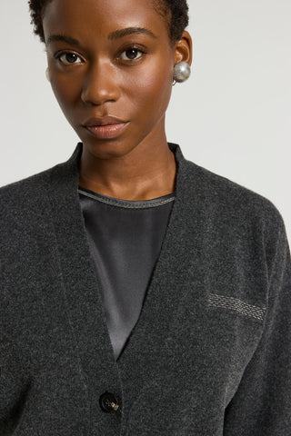 Cashmere, silk and wool yarn sweater