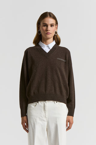 Wool, silk, cashmere and viscose sweater