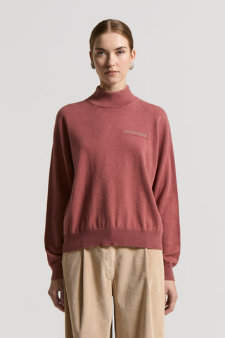 Turtleneck wool, silk and cashmere sweater