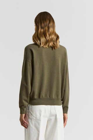 Turtleneck wool, silk and cashmere sweater