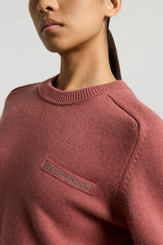 Cashmere, silk and wool crew-neck sweater