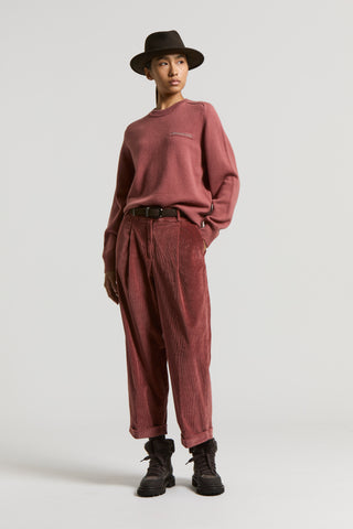 Cashmere, silk and wool crew-neck sweater