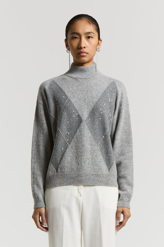 Lurex, cashmere, silk and wool sweater