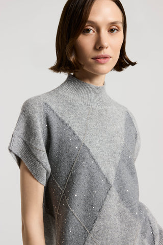 Lurex, cashmere, silk and wool sweater