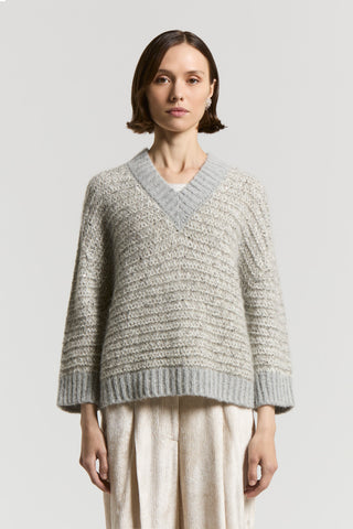 Alpaca wool mouliné sweater