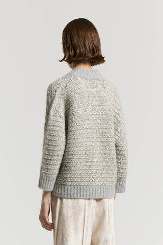Alpaca wool mouliné sweater