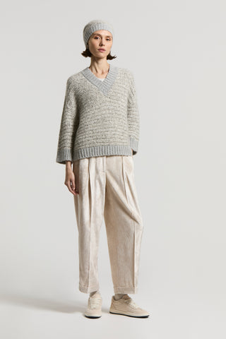 Alpaca wool mouliné sweater