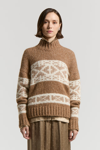 Norwegian wool and alpaca mouliné sweater