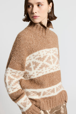 Norwegian wool and alpaca mouliné sweater