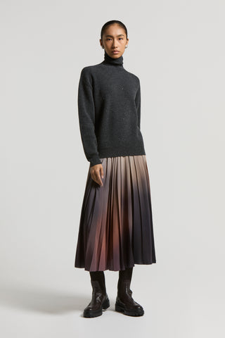Turtleneck wool, silk and cashmere sweater