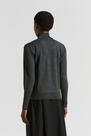 Wool and viscose turtleneck sweater