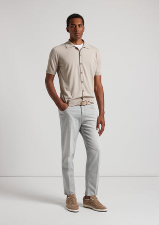 Lightweight stretch cotton 5-pocket denim