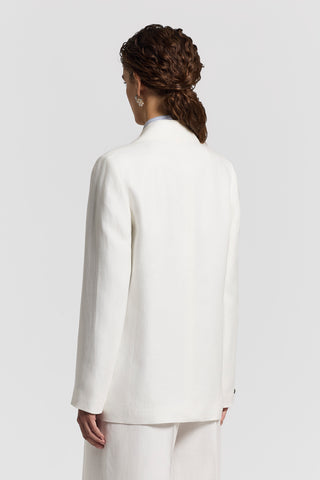 Pure linen gabardine blazer