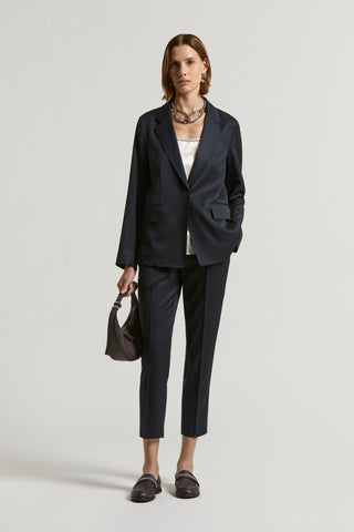 Pure wool gabardine blazer