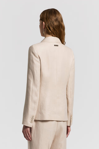 Pure linen gabardine blazer
