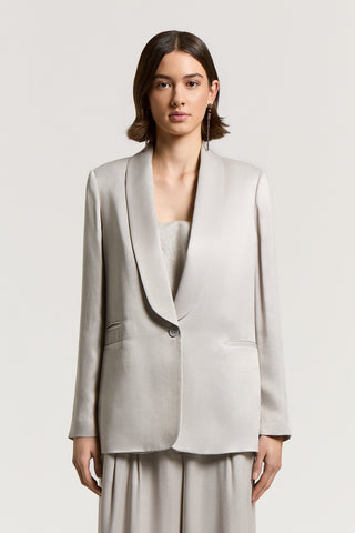 Single-breasted viscose blazer