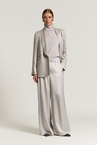 Viscose satin palazzo trousers