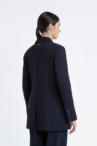 Double-breasted blazer in technical wool