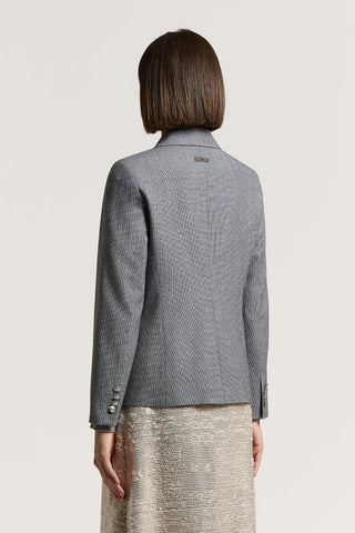 Double-breasted viscose wool blazer