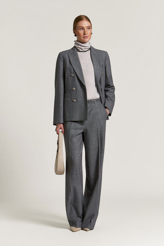 Double-breasted viscose wool blazer