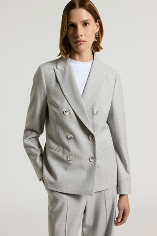 Stretch viscose wool blazer
