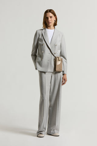 Stretch viscose wool blazer