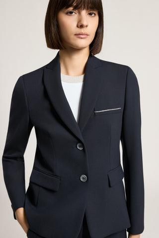 Compact two-way stretch technical fabric blazer