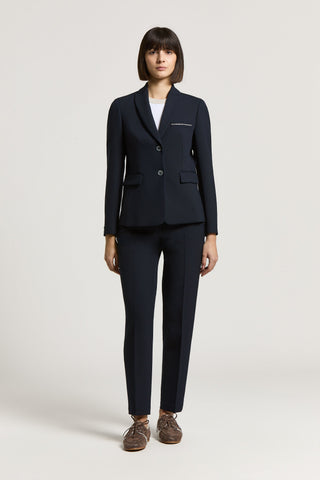 Compact two-way stretch technical fabric blazer