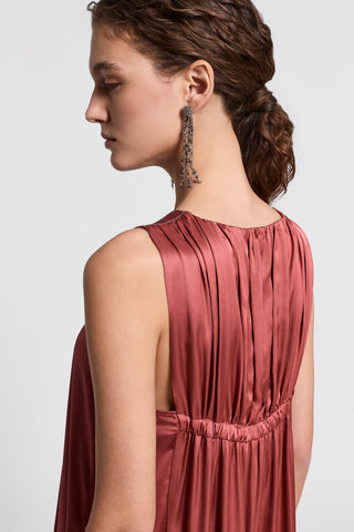 Long viscose satin dress