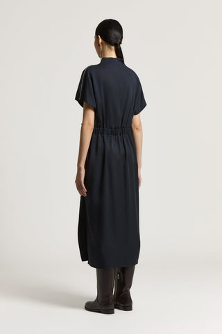 Peach-finish pure tencel twill dress