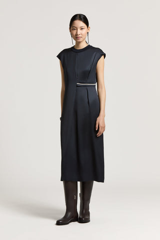 Viscose satin midi dress