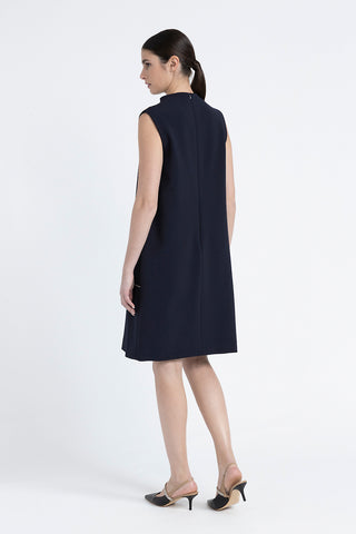 A-line midi dress with Punto Luce