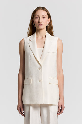 Viscose cotton jacquard blazer