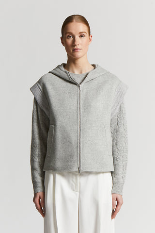 Double cashmere wool cloth vest