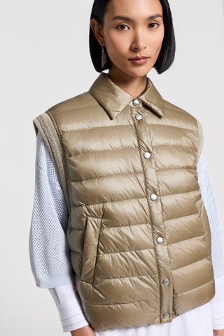 Knit and down vest