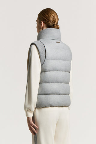 Flannel down vest