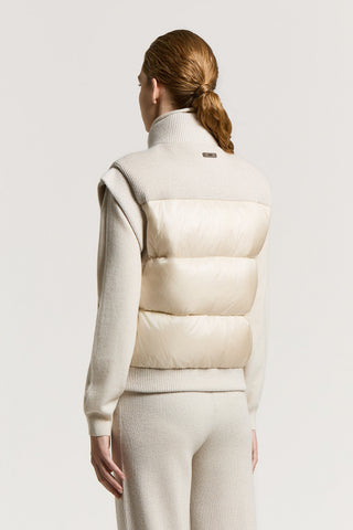 Wool, cashmere and lamé vest